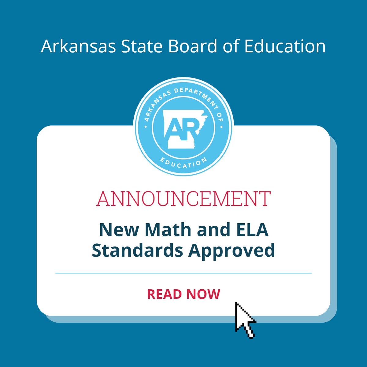 ICYMI: Today the State Board of Education approved the revised Math (K-8, Algebra I, and Geometry) and English Language Arts (K-12) standards. Schools will fully implement in the 2023-2024 school year. Download the standards from the agenda at dese.link/SBE0413.