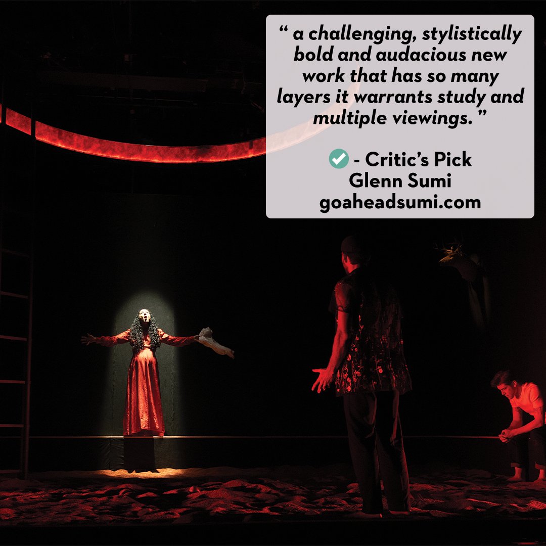 Bold, audacious, new.

Check out <a href="/glennsumi/">Glenn Sumi</a> 's review of <a href="/AyacheMakram/">Makram Ayache</a>'s
The Hooves Belonged to the Deer from: goaheadsumi.com/reviews-the-ho…

Then grab your tickets from tarragontheatre.com/plays/the-hoov…

#HoovesTO
📸 featuring Bahareh Yaraghi, Noor Hamdi and Eric Wigston by Cylla von Tiedemann