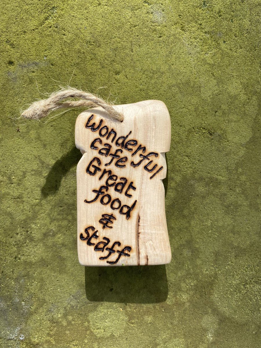 What an amazing gift. A hand carved thank you. We treasure the friendships we make in the cafe. Thank you x