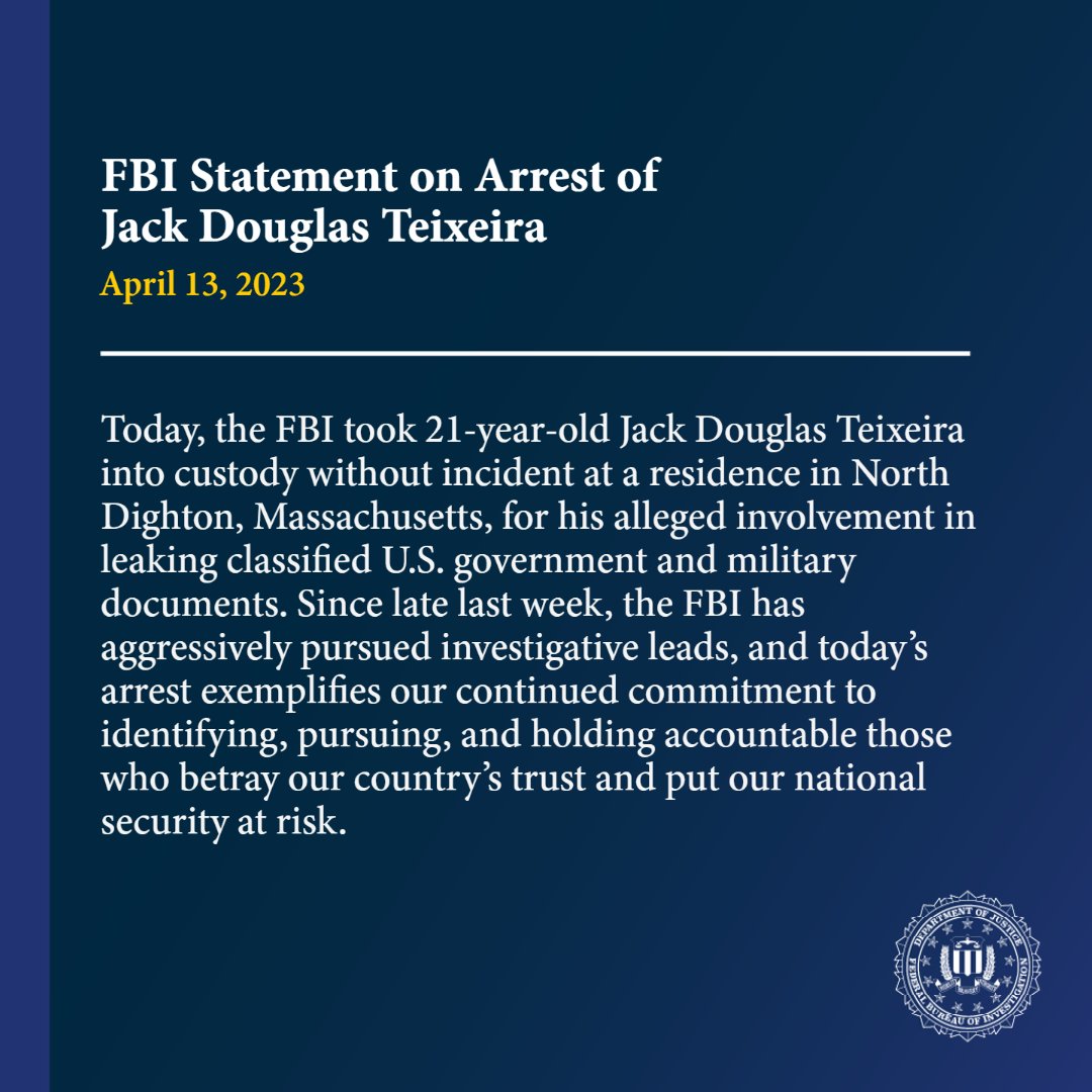 FBI's tweet photo. Read the #FBI statement below: https://t.co/V9skeuoGEG https://t.co/xx5eqICh1s