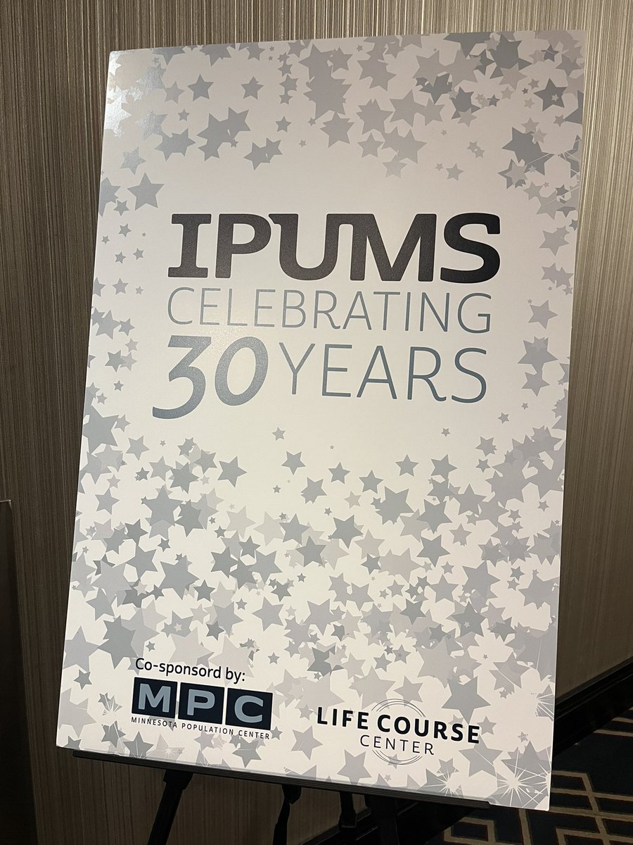 ipums's tweet photo. We are starting the celebration! Come join us on the 4th floor in Imperial Room 9 #PAA2023! #ipums30 https://t.co/ZQsBMeqa45