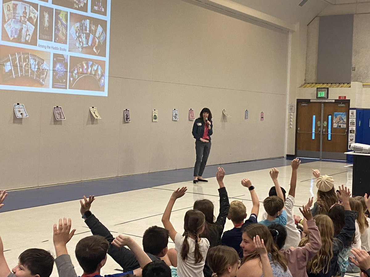 Thank you <a href="/MPHaddix/">Margaret P. Haddix</a>! Our 4th and 5th graders loved you!