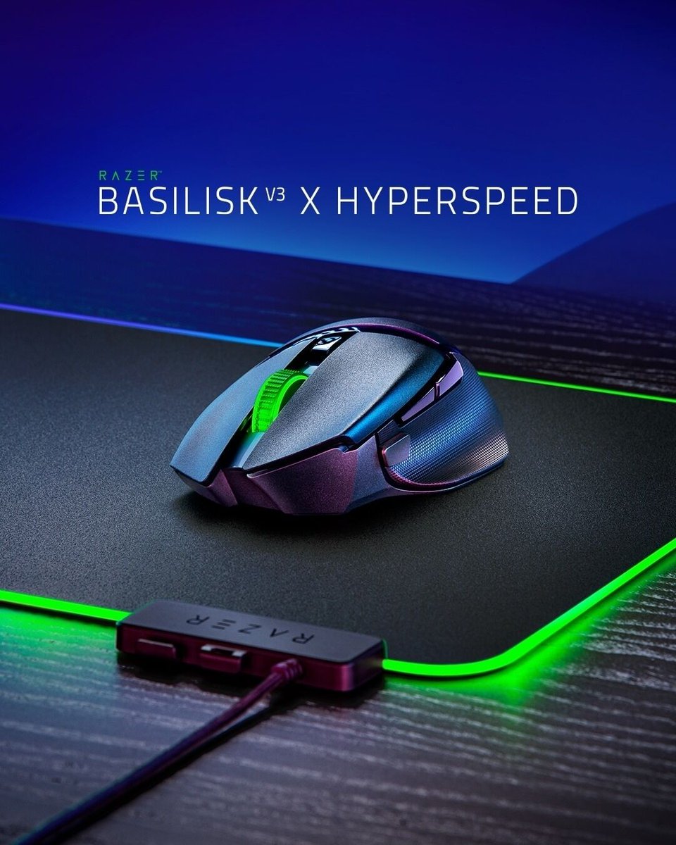 Giftideamen's tweet photo. Lift the limits on how you play with the Razer Basilisk V3 X HyperSpeed—featuring 9 customizable controls, wireless connectivity, and Razer Chroma RGB. Take it to the next level today: Link in bio. https://t.co/36yY9lQcO7