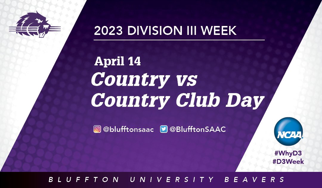 Reminder!! Tomorrow Is the final day for the themes contest and tomorrows theme is country vs country club! Post to social media and tag Bluffton SAAC to enter!🦫