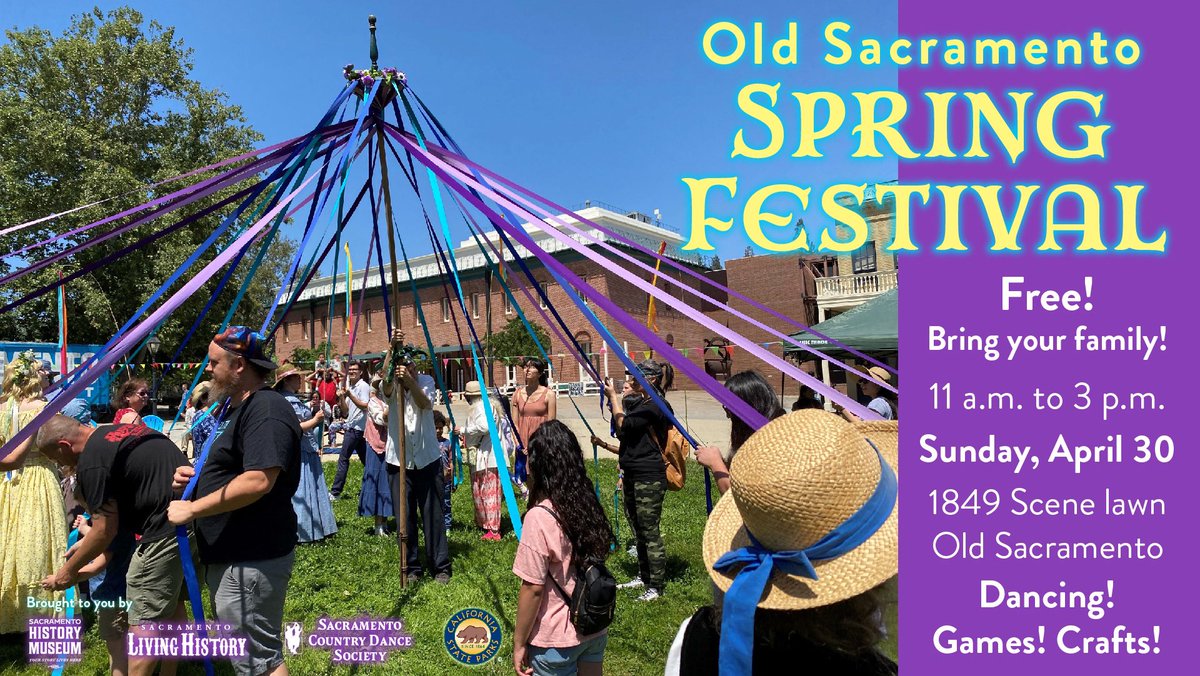 SacHistMuseum's tweet photo. Join us on April 30th from 11am 3pm for the Old Sacramento Spring Festival happening just outside the Sacramento History Museum! 
https://t.co/6yBMG4Djum https://t.co/NswEEiUfGW