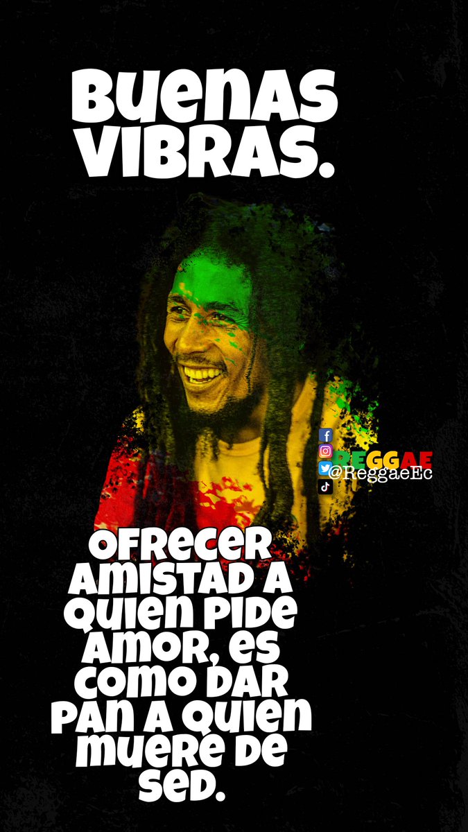 Buenas vibras People excelentes vibras ✌️😎💚💛❤️ Oye #Reggaemusic #reggae #VidaRasta #jahlove #jaharmy #freedom #jahbless #Rastafari #familylove #reggae593 #rootsRockReggae #BobMarley #Rasta593 #Lion593 #onelove 📻 🎶