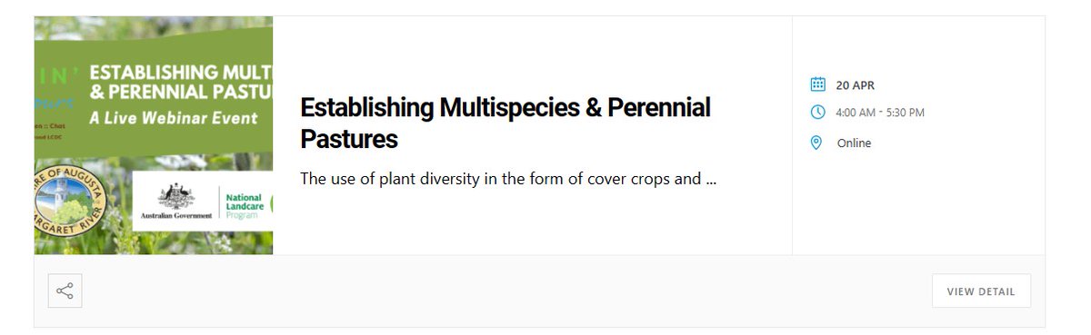 Webinar on next week- lnkd.in/guP3cTeD

Med-high rainfall zone focused- applicable for Vic as well as WA