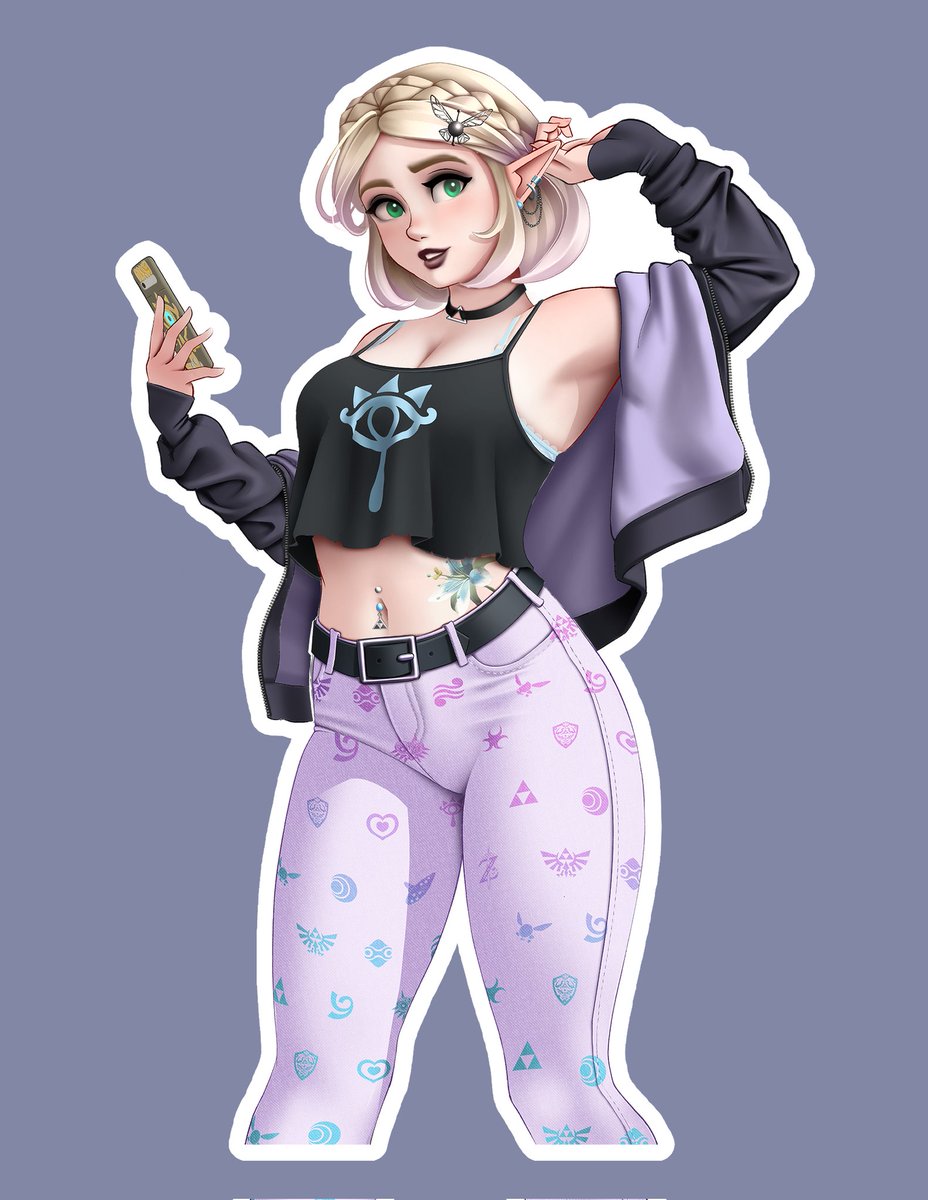 JackaryDraws's tweet image. Day 5 of fundraising to $10,000 with a new product on jackarydraws.com every day in order to avoid financial oblivion in June! 🎉

Today's item: Pastel Goth Zelda stickers! FREE shipping today only!

(400 RTs = I'll post her in underwear in four cute colors)