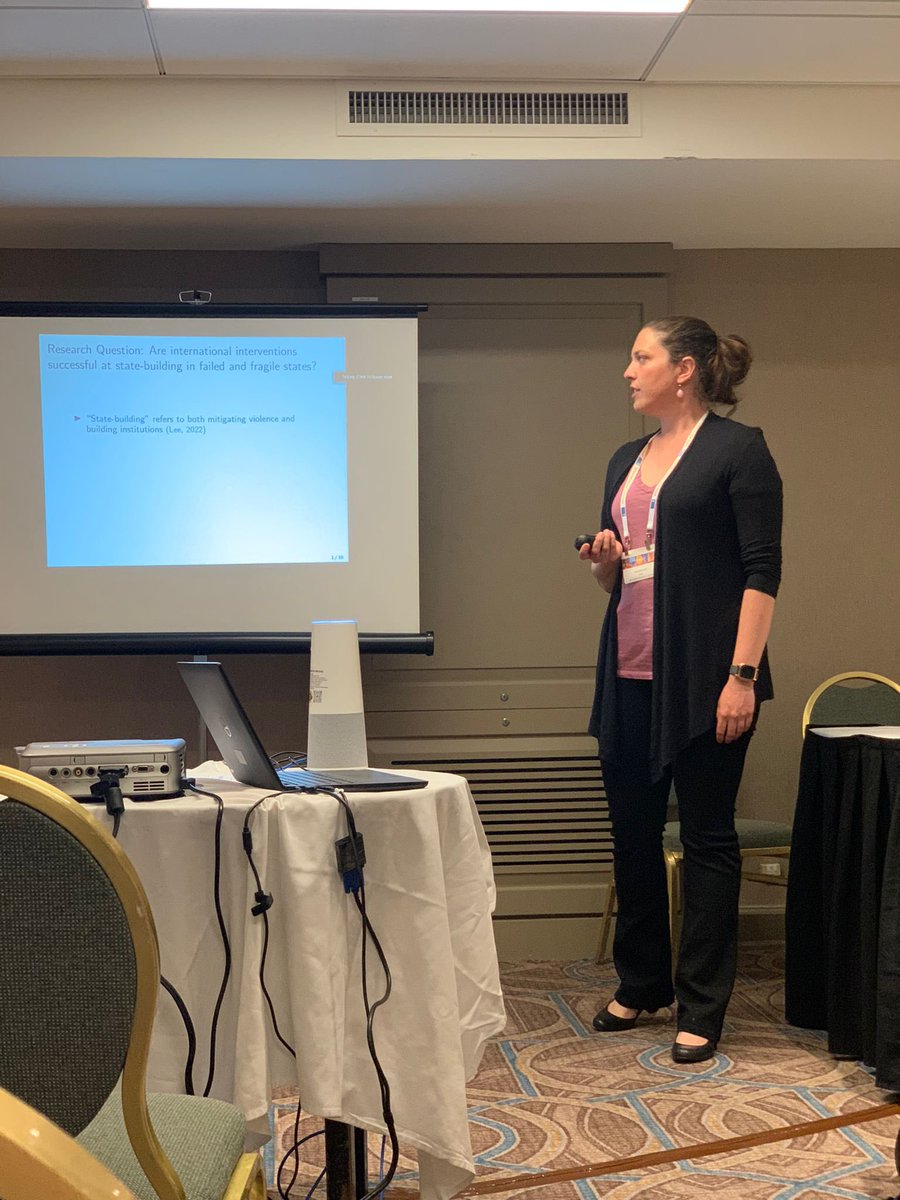 Whew, first MPSA presentation ever in the bag! Many thanks to my thoughtful discussant @dadakim and my inspiring co panelists. Photo credit @DahjinK. #MPSA2023