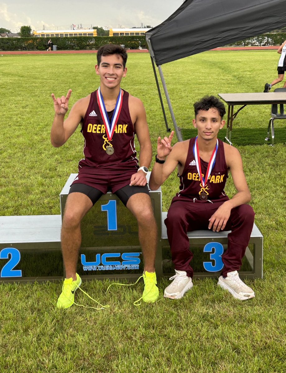 Team District Champions and Champion in the 3200 and 800(first time running 2:02)🥇with a 3rd 🥉 in the 1600! <a href="/MannyG_713/">Manny Garza</a> <a href="/BitterlyConnor/">Connor Bitterly</a>