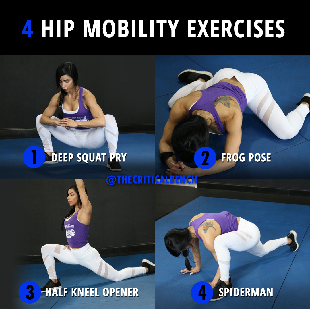 criticalbench's tweet photo. Unleash your full potential with these 4 hip mobility exercises! 🏋️♀️💥 Improve your range of motion and reduce the risk of injury. #HipMobility #FitnessTips #posture #backpain #criticalbench #strongbydesign 💪🔥 https://t.co/jbGBk4yRvA
