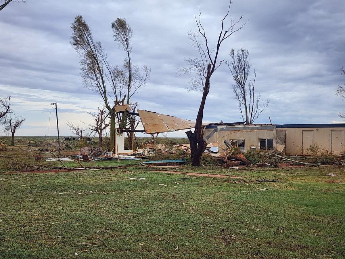 The first pics are coming out of #Pardoo where #CycloneIlsa hit as a cat 5 last night… we will bring you the latest tonight at 5.