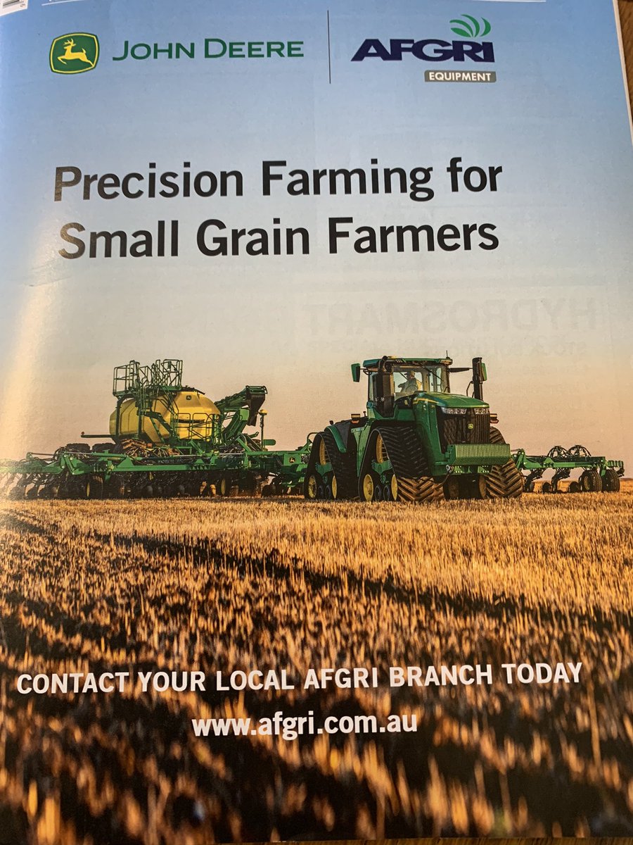 GregSounness's tweet image. What size machinery do Large Scale Grain Farmers use?