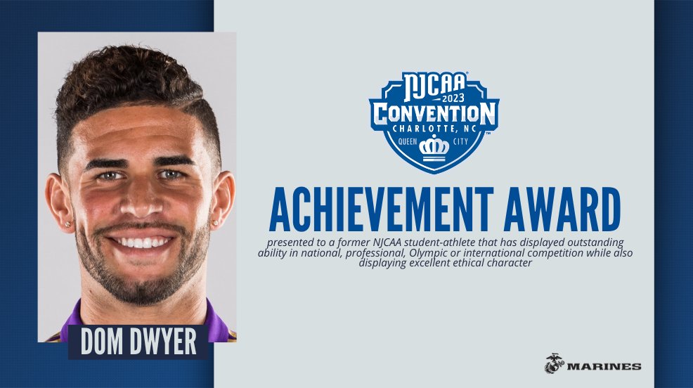 Professional Soccer player, Dom Dwyer, has been named the 2022-23 NJCAA Achievement Award winner! @ApacheAthletics Dwyer displayed outstanding ability in national, Olympic or international competition while also displaying excellent ethical character.⬇️ njcaa.org/general/2022-2…