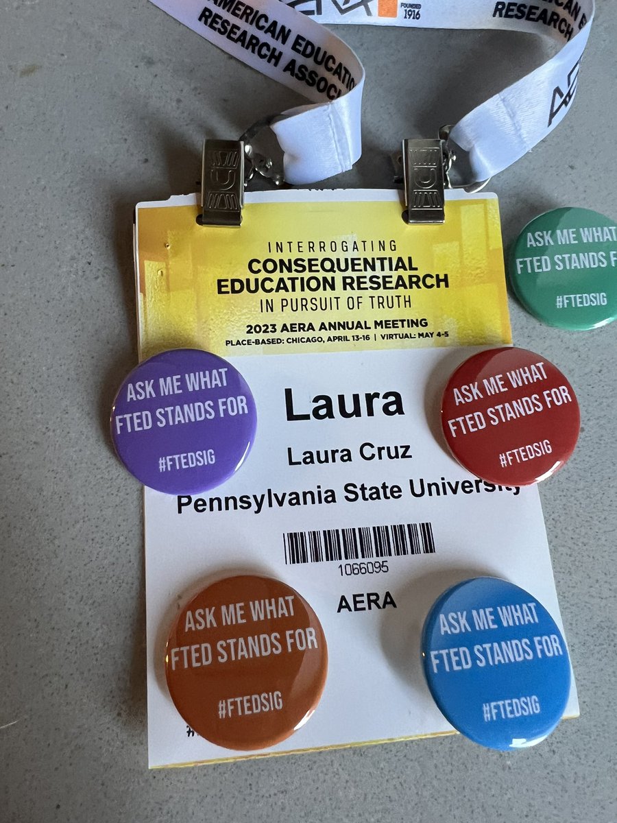 Come and get your #FTEDSIG buttons- your choice of 5 designer colors