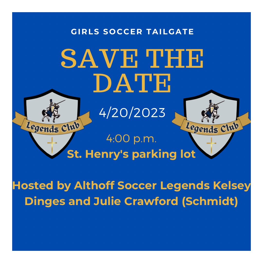 friends_legends's tweet photo. The Legends and Friends Club will hold a tailgate hosted by Althoff Soccer Legends Kelsey Dinges and Julie Crawford (Schmidt).  We look forward to seeing you there ! https://t.co/6l7NKEtVwK