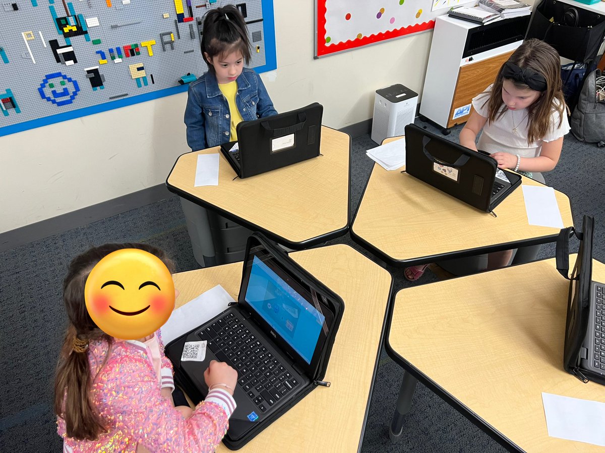 These 1st graders loved learning how to play Kodable with <a href="/EFishterTech/">ellen fishter</a> ! Can’t wait to see what fun you have in store for us next time! <a href="/RikerHillRams/">Riker Hill Elementary School</a> #WeAreRamily