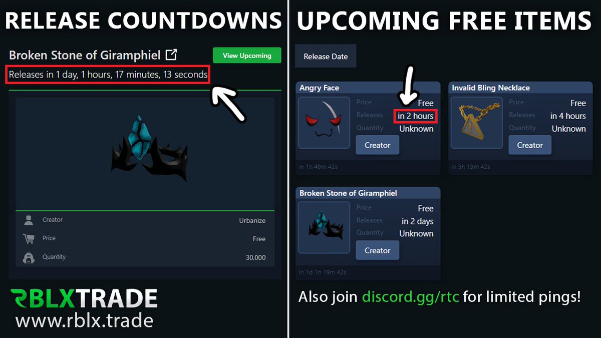 Roblox Trading News on X: New free UGC limited tomorrow at 6PM EST! ✨  Follow Creator For Updates: @BCPlayerBr Item Link:   Countdown Timer:   / X