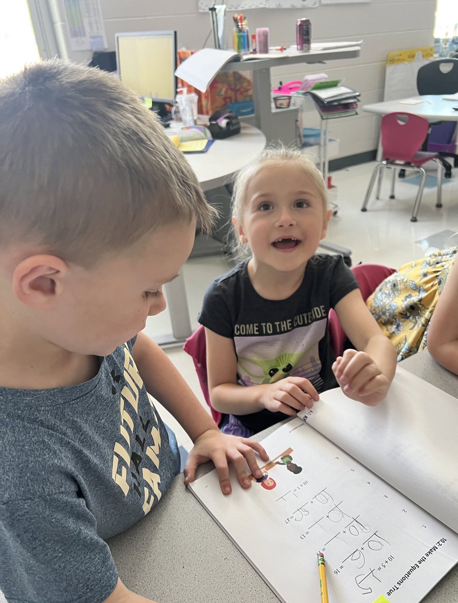 Love love love this time of year in kindergarten! Just some friends teaching friends about teen numbers while I walk around and facilitate! They’re definitely almost 1st graders!!!❤️ <a href="/WillowvilleE/">WillowvilleElem</a> <a href="/WestCler/">West Clermont Schools</a>