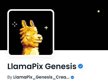 LlamaPixNFT's tweet photo. LlamaPix has been officially verified on OpenSea.

We're moving towards our goals step by step. https://t.co/sHA2S6pqGb