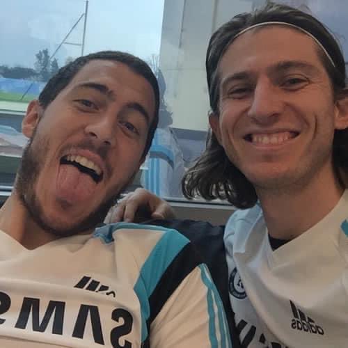 FrankKhalidUK's tweet photo. Filipe Luís:- 

"At Chelsea, Eden Hazard was not training well. 5 minutes before the game he was playing 'Mario Kart', he was warming up without tying his shoes and then he came out to play and no one could get the ball. He passed 3-4 players and won the single match. "

"Hazard is such a talent, maybe he lacks a little ambition to go out and say I'll be the best player in the world, because he certainly can be." Hazard and Neymar are the best players I have ever played together. "