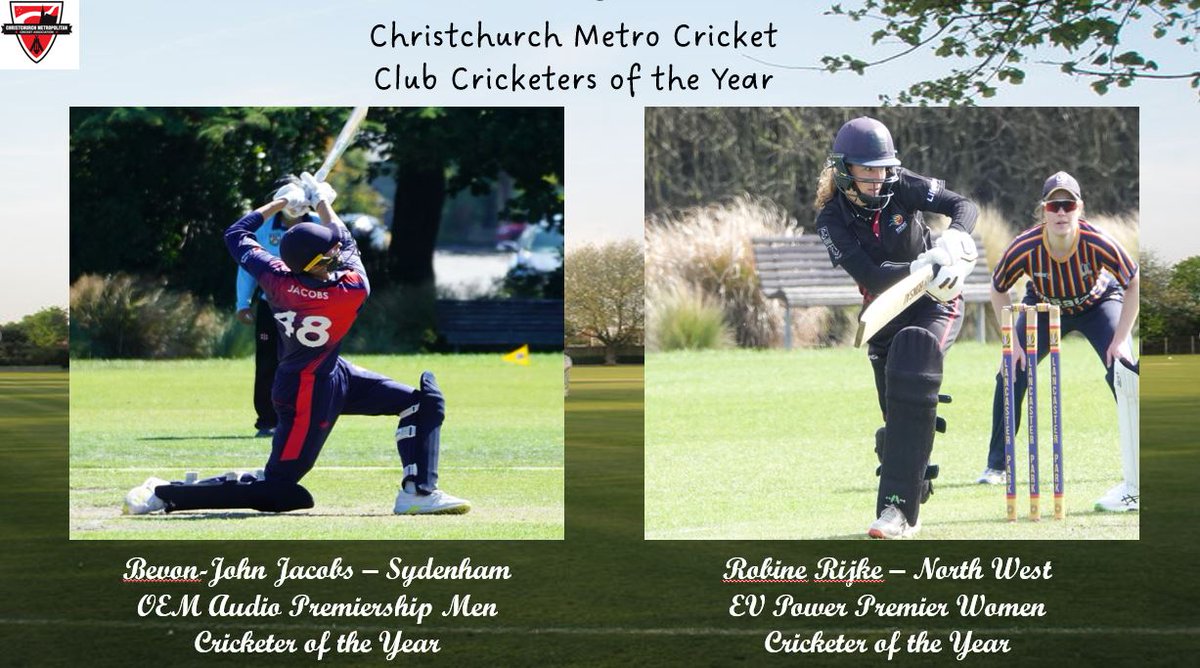 Congrats to our Premier Cricketers of the Year, Bevon-John Jacobs and Robine Rijke.

BJ - 1246 runs with a best of 178 and 21 wickets

Robine - 480 runs with a best of 104* and 14 wickets