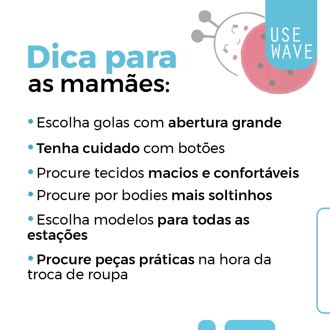 UseWaveStore's tweet image. Confira 6 dicas super legais que separamos para ajudar você a escolher os bodies para seu pequeno com facilidade. ☺

Na UseWave você encontra uma variedade de bodies com estampas, cores e modelos confortáveis e de qualidade.  😉

📲Acesse usewave.com.br.

 #dicamamae
