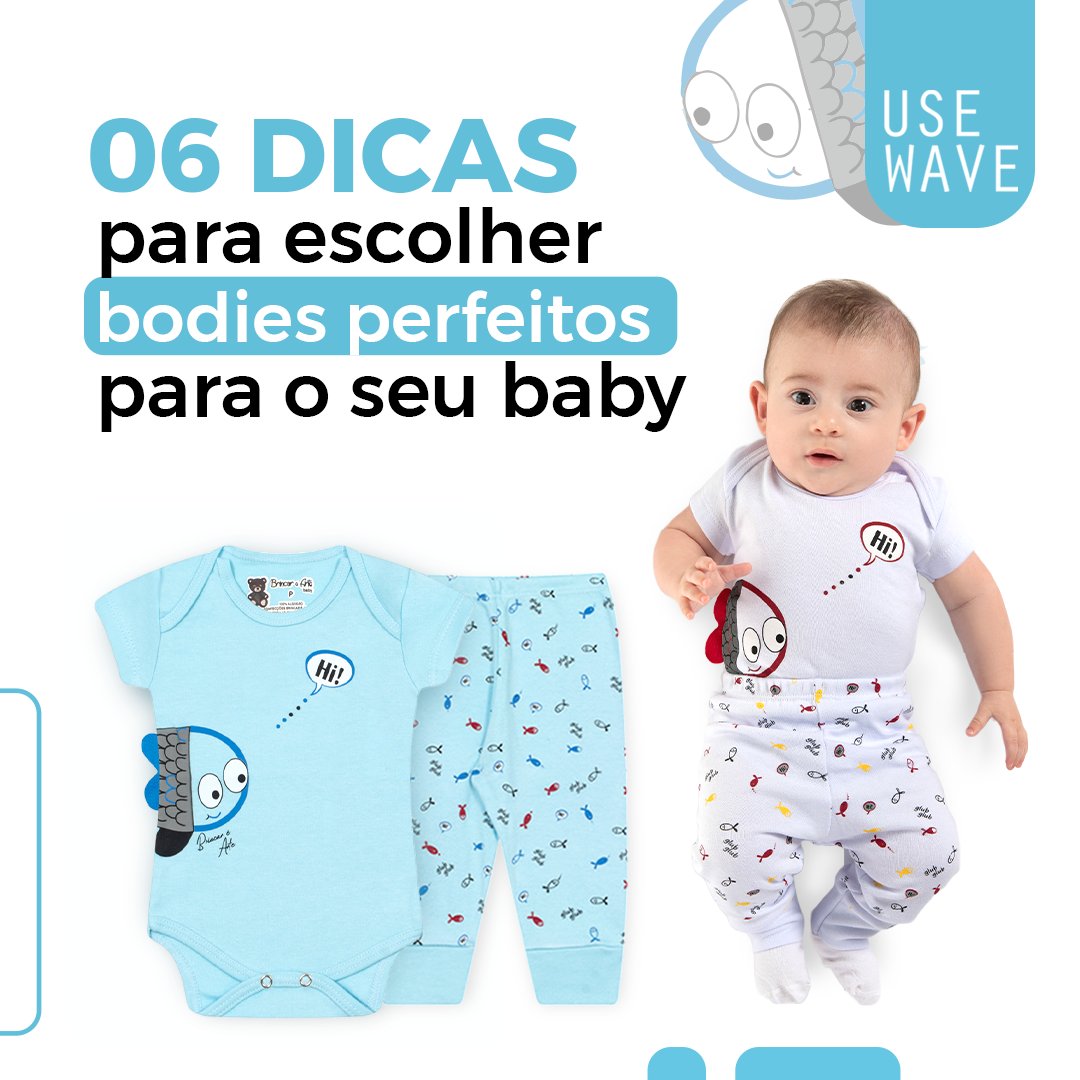 UseWaveStore's tweet image. Confira 6 dicas super legais que separamos para ajudar você a escolher os bodies para seu pequeno com facilidade. ☺

Na UseWave você encontra uma variedade de bodies com estampas, cores e modelos confortáveis e de qualidade.  😉

📲Acesse usewave.com.br.

 #dicamamae