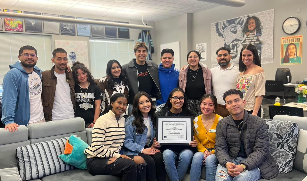 Dean’s Future Scholars is honored to receive the 2023 Diversity, Equity, and Inclusion Award from the College of Education &amp; Human Development, University of Nevada Reno. #DFSfamily #FirstGen