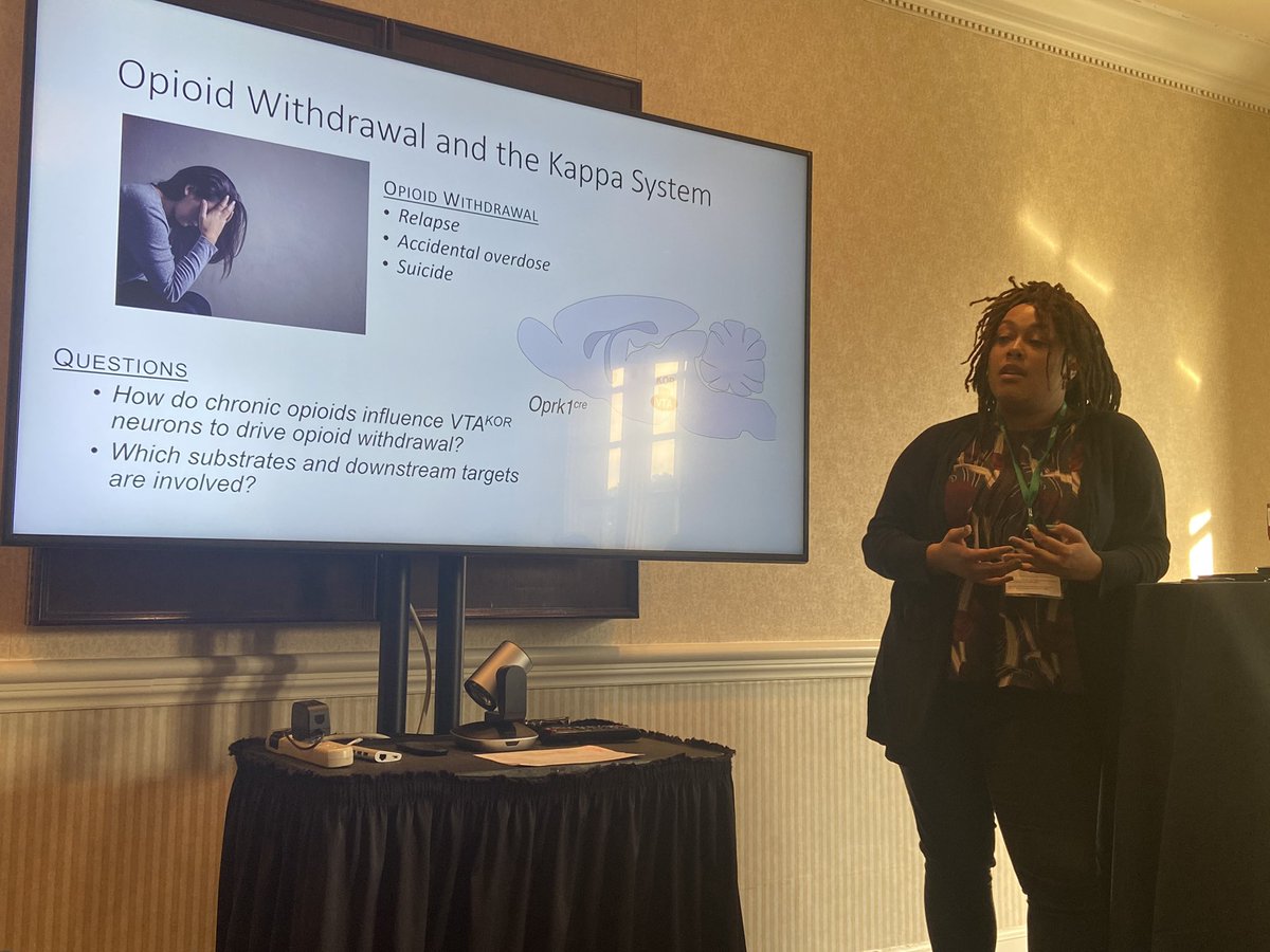 USASP_SubUseSIG's tweet photo. @RubyAHolland will present on KOR expressing neurons in opioid withdrawal. How do chronic opioids recruit aversive systems to create opioid withdrawal? https://t.co/BUTPuqHmvy