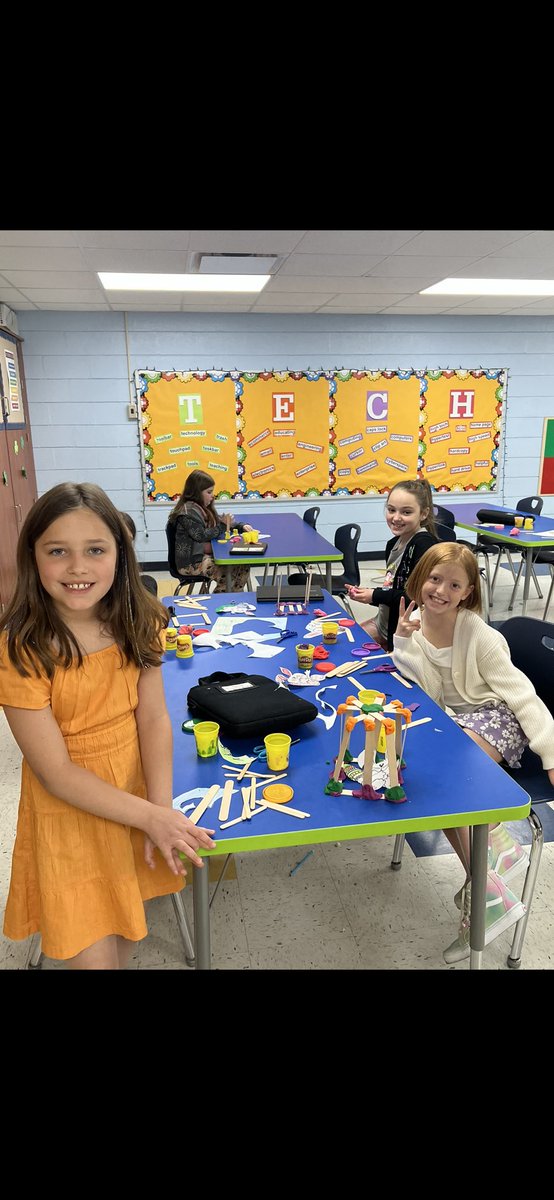MrBoscan's tweet photo. STEM Design Challenge - Students used popsicle sticks and play-dough to create cages to trap their bunnies https://t.co/Drandtb2Py
