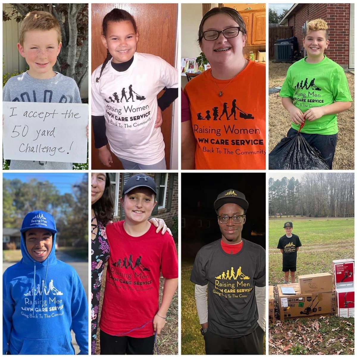 iamrodneysmith's tweet image. *Please Share This With a Kid* 

Our 50 Yard Challenge starts simply by signing up. Your child  starts with a white shirt. They are to mow 50 free lawns for the elderly, disabled, single parents &amp;amp; veterans in their city. We also include Raking Leaves, snow shoveling &amp;amp; picking up…