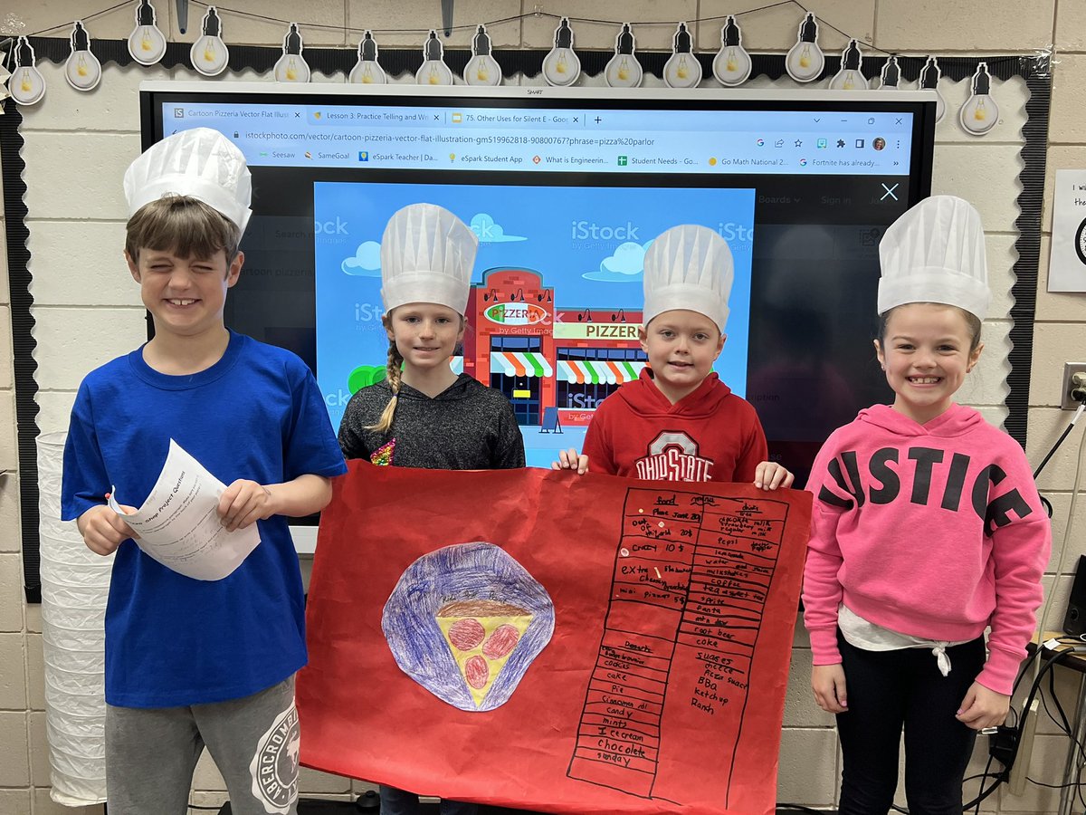 This PBL/ST proj released responsibility to the sts to determine step by step process with increasingly more difficult tasks. They designed a Pizza Parlor, from the bus. name, logo, all the way to the menu! #ZepSTEM  #@NobleLocal_SD @AppSTEMCollab @OSLN #MyOhioClassroom