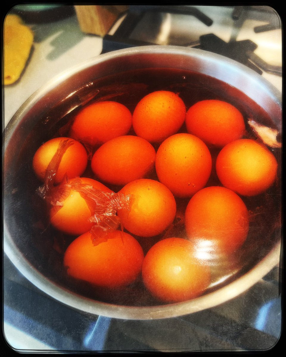 #Μεγαλη_Πεμπτη means it’s time to come home from work and dye the eggs. #ΚαλοΠασχα #tradition #greekamerican