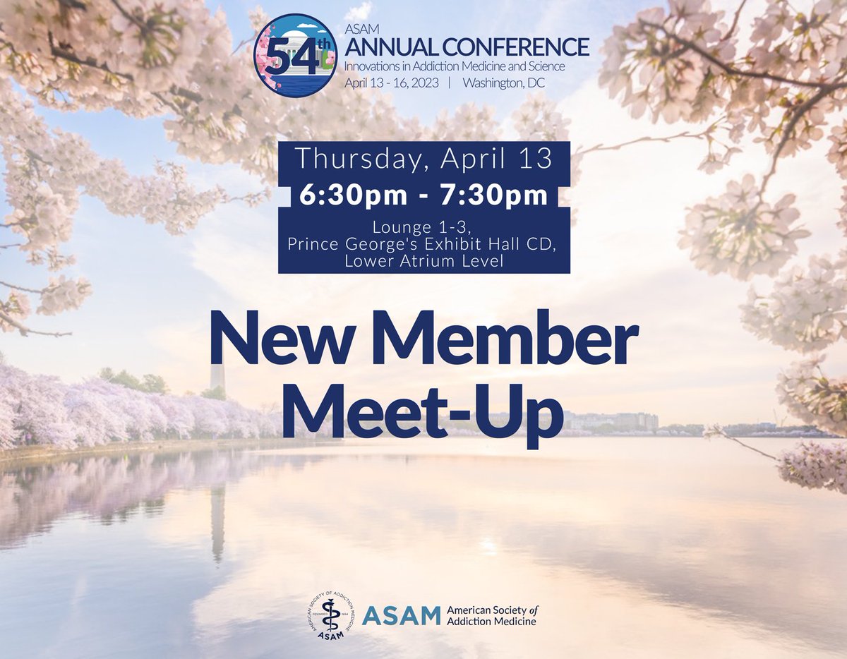 ASAMorg's tweet photo. Calling all new ASAM members! 
#ASAM #AC2023 #ASAMAnnualConference #ASAMAnnual23 #AddictionMedicine #AddictionTreatment #ASAM23 https://t.co/tNeYCqO1TS