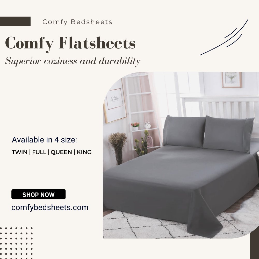 Comfybedsheet's tweet image. Experience the ultimate comfort with our Comfy Flatsheets!🛌Made with high-quality microfiber, these sheets are soft, breathable, and durable and are perfect for any bedroom. 
Shop Now:comfybedsheets.com/collections/fr…
#comfybedsheets #comfyflatsheets #beddingessentials #beddingsets