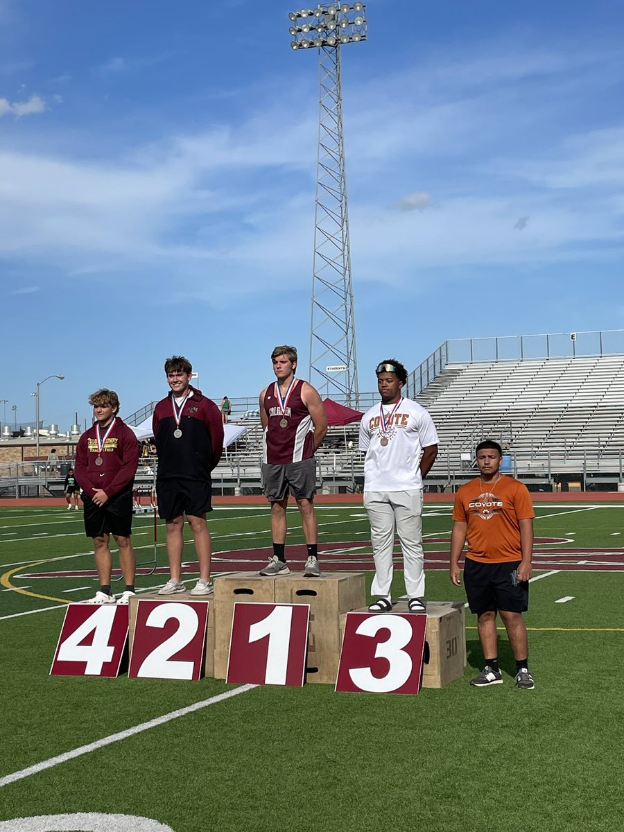 AtwoodKory's tweet photo. The medal stand from field events and the 3200m run! https://t.co/wRlyp4RWQ7