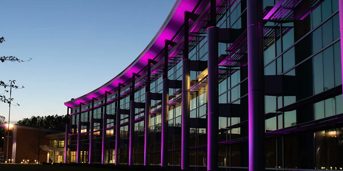 The Kelly Leadership Center is lit up for Purple Up! Day! 💜

Learn how PWCS supports our military families ➡️ pwcs.edu/departments/st…