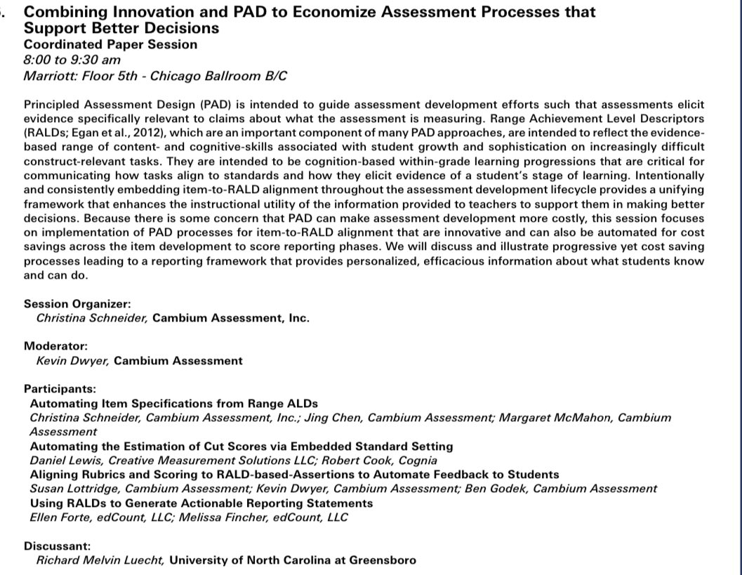 How can assessments be architected to be more instructionally useful and less expensive? Grab ☕️and come out to our Saturday session at 8! We start at development and move to reporting! Share your thoughts with us below or in the session! ⁦<a href="/NCME38/">NCME</a>⁩ ⁦<a href="/ellenforte/">Ellen Forte</a>⁩