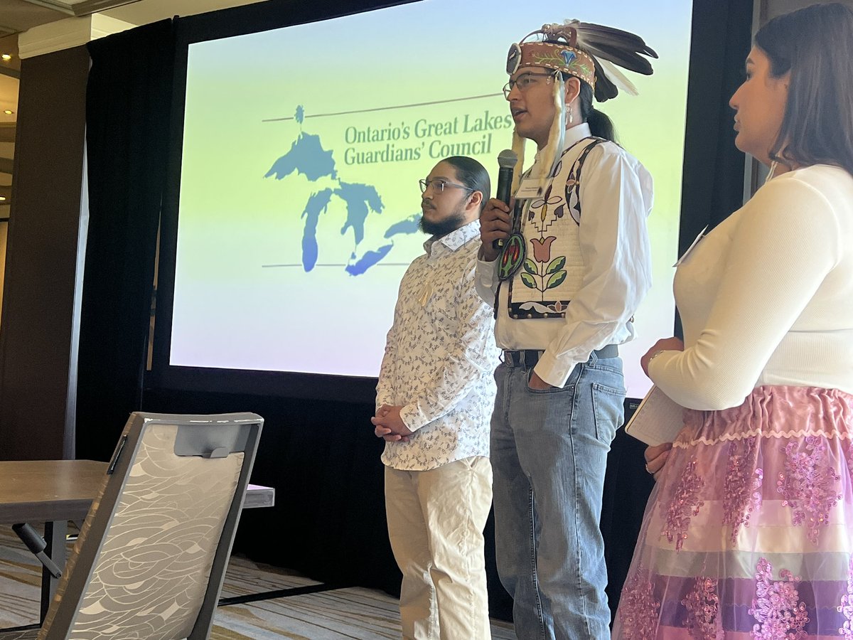 rivermeredith's tweet photo. It was an honour to present Biinaagami to #GreatLakes Guardian Council. Warmly hosted by @ONenvironment & @AnishNation. Awesome to have youth at the table. Loved dialogue about Great Lakes Bill of Rights. #RightsForWater #sharedresponsibilty #WaterIsLife @CanGeo @swimdrinkfish https://t.co/fJUUowyiio