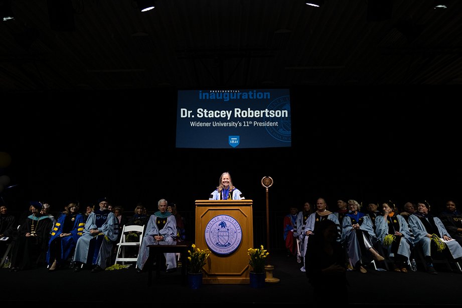 What an amazing moment for our community! 

Before students, faculty, staff, alumni, community members &amp; other guests, we installed Dr. Stacey Robertson as our 11th president at a high-energy ceremony on campus.

Congratulations, President Robertson!!

Go Pride 💙💛