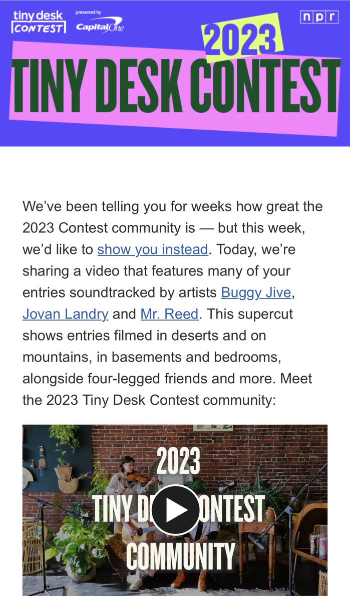 JLeslieMonique's tweet image. When your video/song for #TinyDeskContest gets used as one of the soundtracks for their Tiny Desk Community Video (Ya’ll spelled my name wrong on the video, though lol 😆) but cool to be recognized. youtu.be/bpsrDSyxMgA