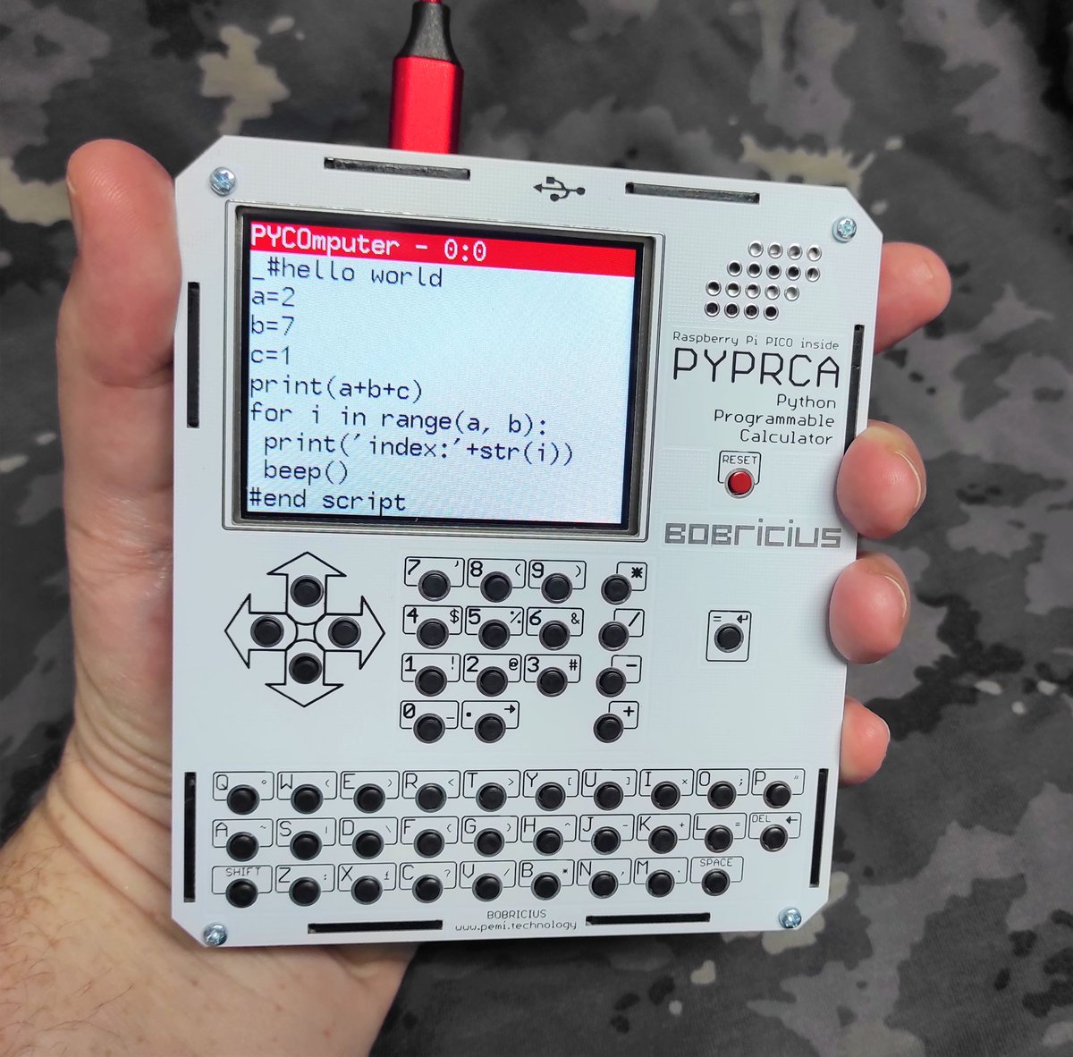 bobricius's tweet image. #PYPRCA Python Programable Calculator
Numerical block for better native input numbers
QWERTY block for write programs  Instead of searching 2nd,3th colorful symbols on ABCD keyboard just type SIN,COS
-2.8&quot; IPS
-keyboard (7x7)
-Raspberry PICO or W
-SD card
-GROVE GPIO
-Speaker