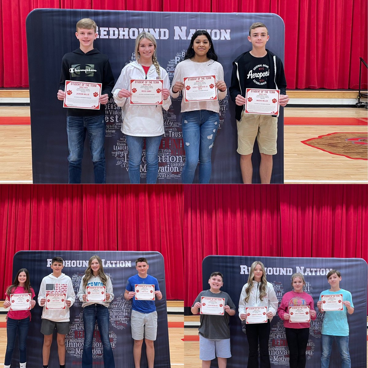 CMSredhounds's tweet image. Congrats to our @CMSredhounds Students of the Term from the 3rd 9 Weeks!  These students were selected for exemplifying our CMS expectations of being Courteous, Motivated, and Safe!  Please join us in congratulating them ❤️🐾! #everyonematters #uncommonexcellence