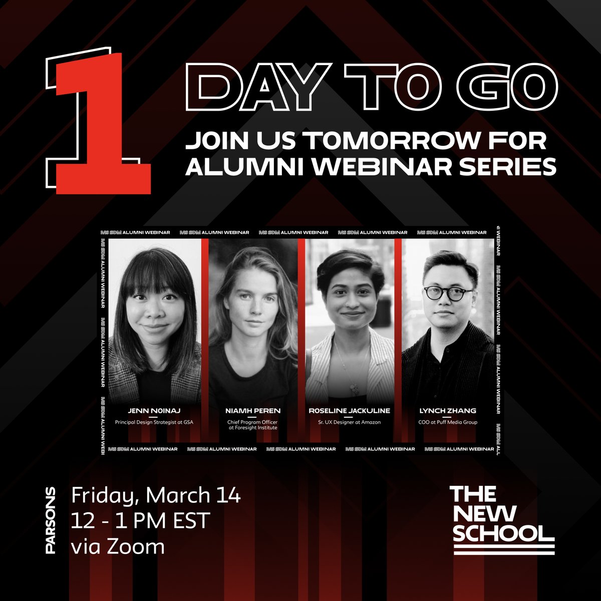 The last alumni webinar of the spring semester will be on tomorrow. MS SDM alumni members will share their stories and practices around strategic design.  

It's a virtual event and open to the public. Sign up for the event:  
lnkd.in/eKy-ZjEd.