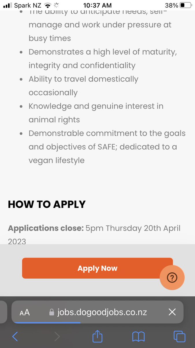 Can somebody tell Safe NZ that they can’t specify dietary/lifestyle in their job ads

jobs.dogoodjobs.co.nz/job/1147/perso…