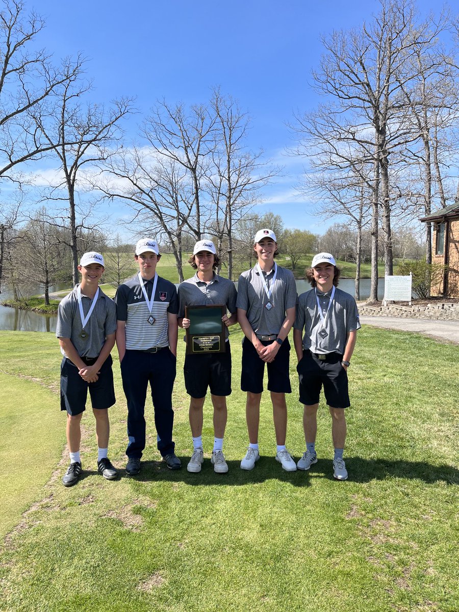 LindsayLHS's tweet photo. Liberty Golf are Champions!!
Congratulations to these guys on winning the Warrenton Invitational today!!
The team took 1st place 🥇 
Dylan H &amp; Ben M tied for 6th-75
Cole P- 13th- 76
Carter A- 14th-77
Logan R -81
Awesome day guys☀️🏆 https://t.co/CfKzSH7lQo