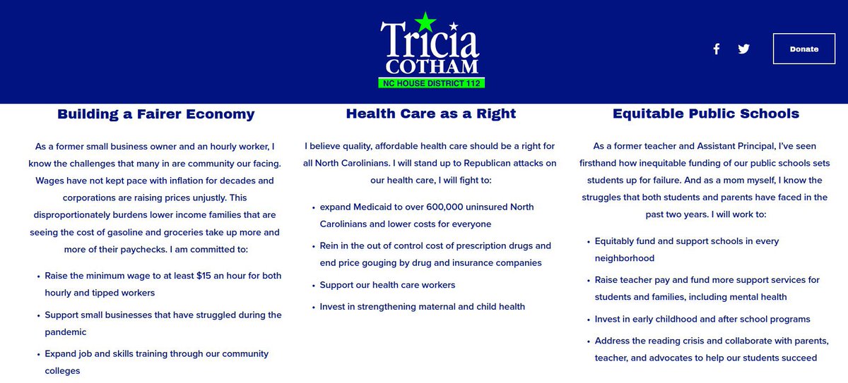 Indivisible9NC's tweet photo. @triciacotham Charter schools and vouchers is not what you campaigned on. Your voters and supporters thought you were going to be working to better fund public schools. You lied. #nced #ncpol #ncga #TraitorTricia #ResignCotham #CothamResign https://t.co/h8RM58W5iZ