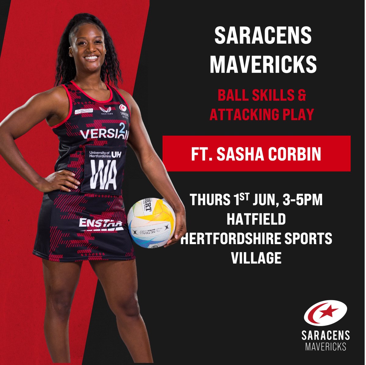 London Mavericks (@ldnmavericks) on Twitter photo There are limited places left to join our captain <a href="/Sasha_Corbin/">Sasha Dacosta</a> for a special masterclass on 1st June.
Book one of the last remaining spots here ⬇️
🎟️ - bit.ly/3J53gFW
#BeAMaverick🖤❤️ There are limited places left to join our captain <a href="/Sasha_Corbin/">Sasha Dacosta</a> for a special masterclass on 1st June.
Book one of the last remaining spots here ⬇️
🎟️ - bit.ly/3J53gFW
#BeAMaverick🖤❤️