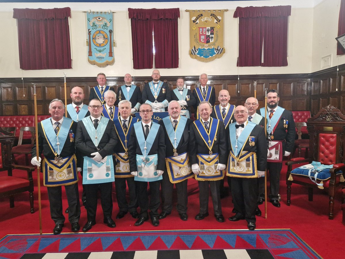 Baglan6079's tweet photo. Congratulations to our new Worshipful Master W.Bro Ceri Low on being installed into the Chair of King Solomon tonight in impeccable fashion. We wish you and your new team of officers all the very best for the ensuing year @SouthWalesMason https://t.co/mC3w07D12T